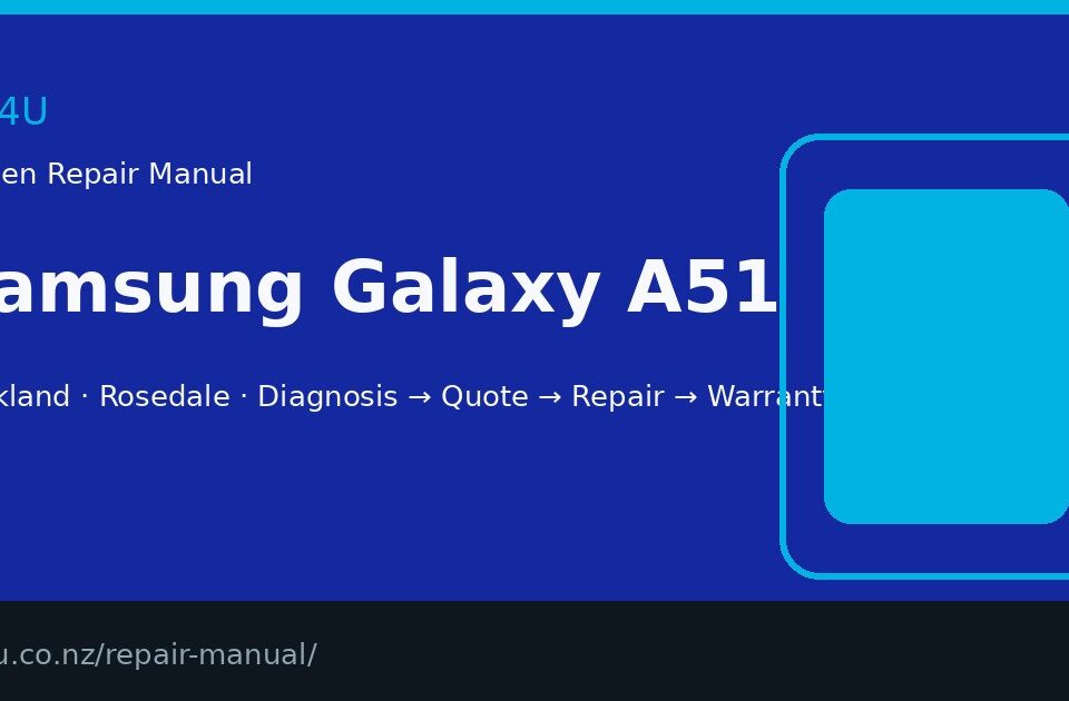 Samsung Galaxy A51 screen repair manual — FIX4U Auckland
