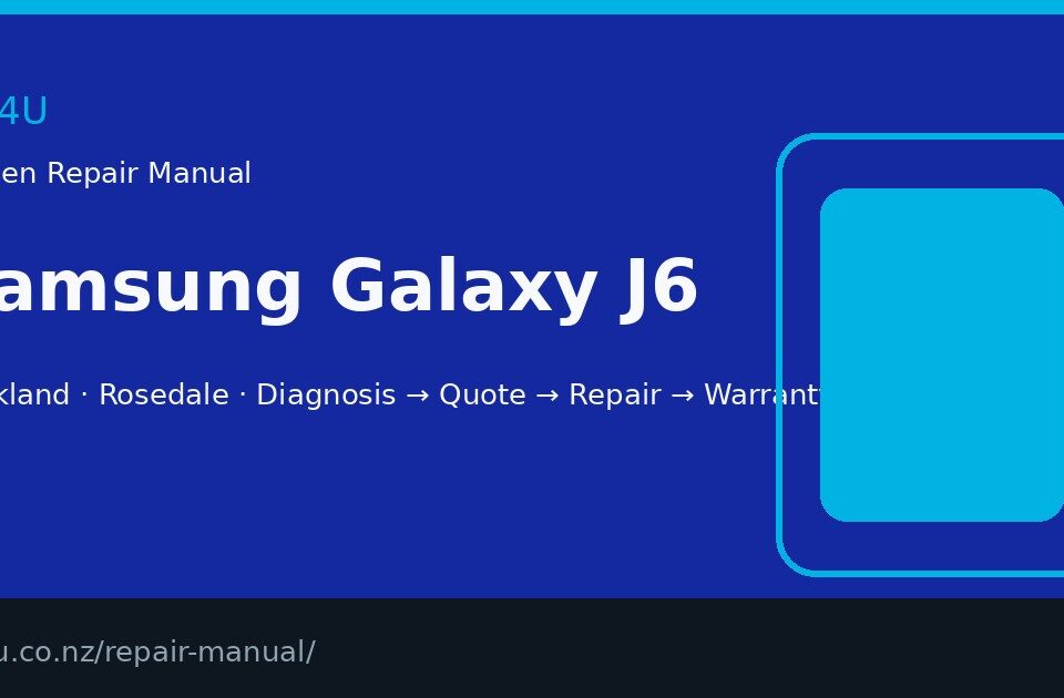 Samsung Galaxy J6 screen repair manual — FIX4U Auckland
