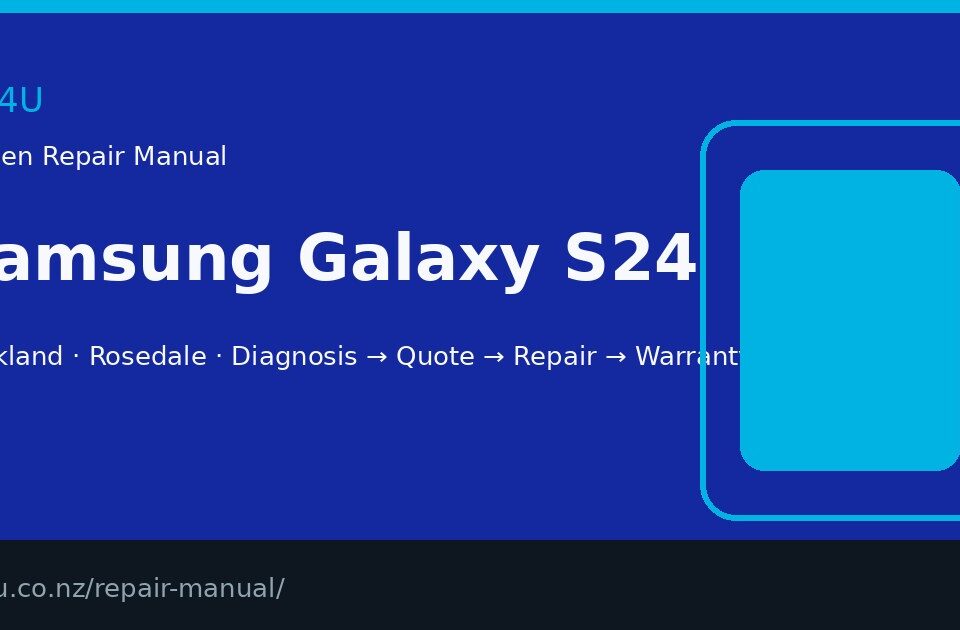 Samsung Galaxy S24 screen repair manual — FIX4U Auckland