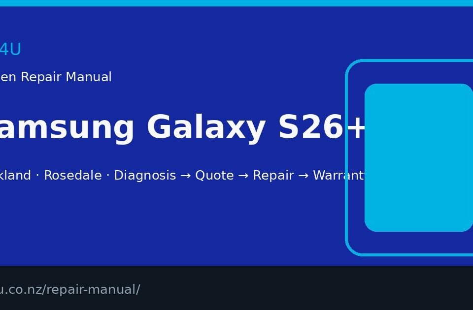 Samsung Galaxy S26+ screen repair manual — FIX4U Auckland